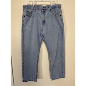 Wrangler Premium Quality Jeans Men 36x30 Light Wash Relaxed Stretch Cowboy Denim